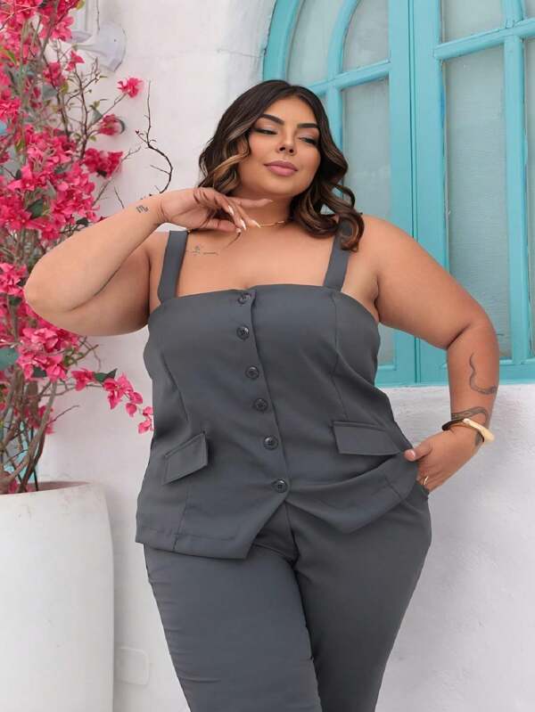 Conjunto Feminino Alfaiataria Plus Size