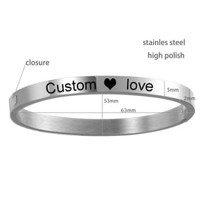 Bracelete Personalizável com Nomes/Textos Com Fecho