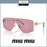 MIU MIU 0MU 51ZS ZVN50D 69 Óculos de sol femininos de metal polido