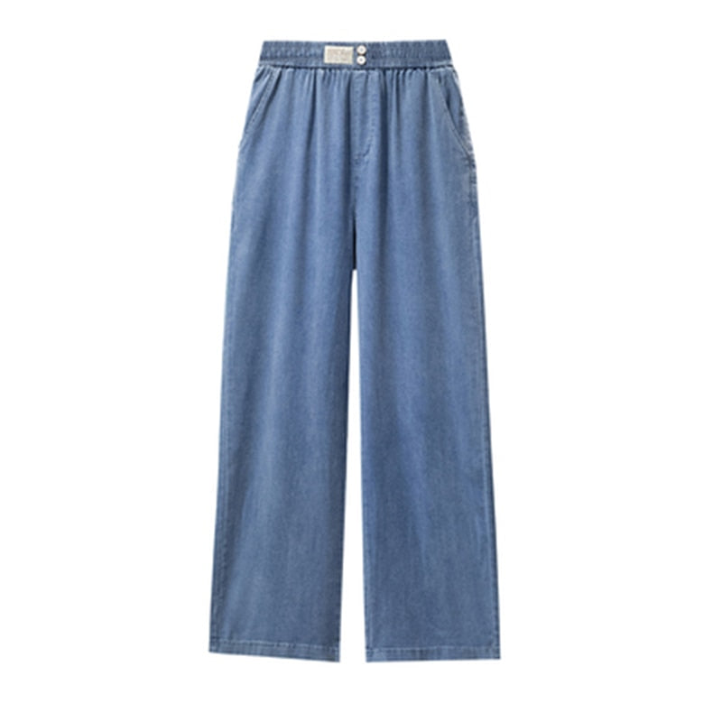 Calça Wide Jeans Soltinha Verão