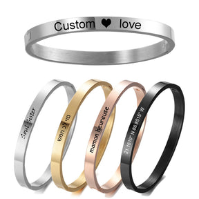 Bracelete Personalizável com Nomes/Textos Com Fecho